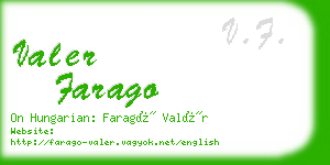 valer farago business card